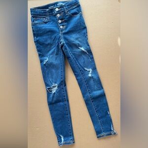 Old Navy Rockstar super skinny jogging a size 8 girl jeans